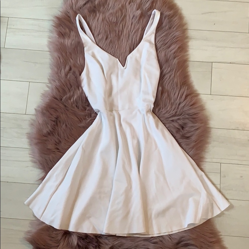 White skater dress